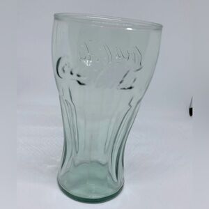 Vintage Coca-Cola Glass Light Georgia Green Tint Fluted Bell Shape Embossed 16oz